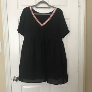 SHEIN Flowy Dress with Detailed Collar